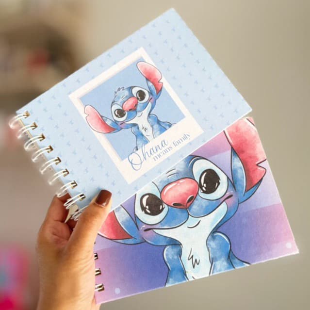 Coleção ESPECIAL Stitch | Álbum de 40 Páginas ideal para COLAGEM de fotos e Anotações | 40 páginas | TAM 12x17