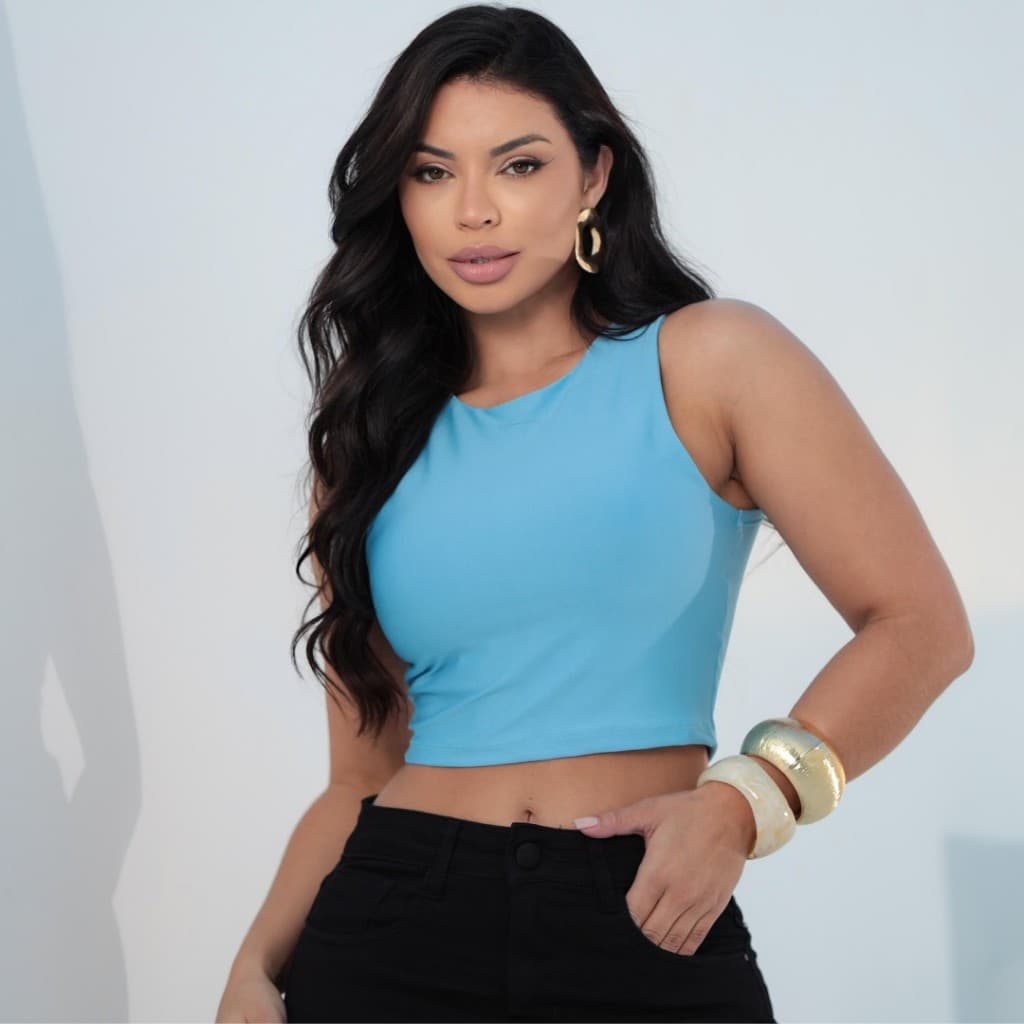 Cropped Regata Feminino – Suplex Toque Poliamida