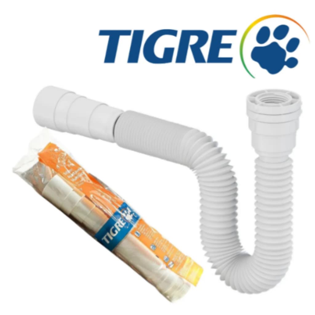 Sifão sanfonado ajustável multiuso tigre 30cm até 66cm