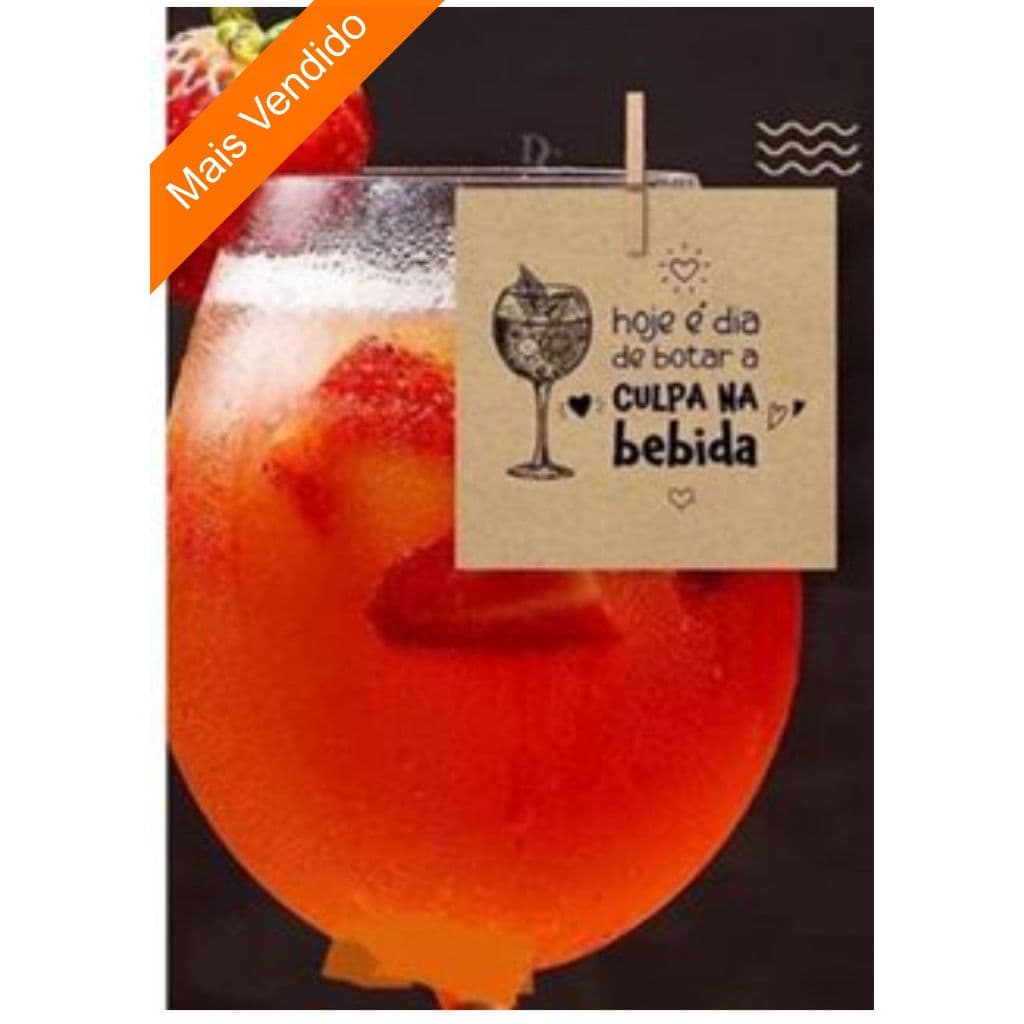 100 Tag Drink 3x5 Personalizada Com Pregador | Tags para Drinks | Tag Copo | Tag Drink CONFRATERNIZAÇÃO