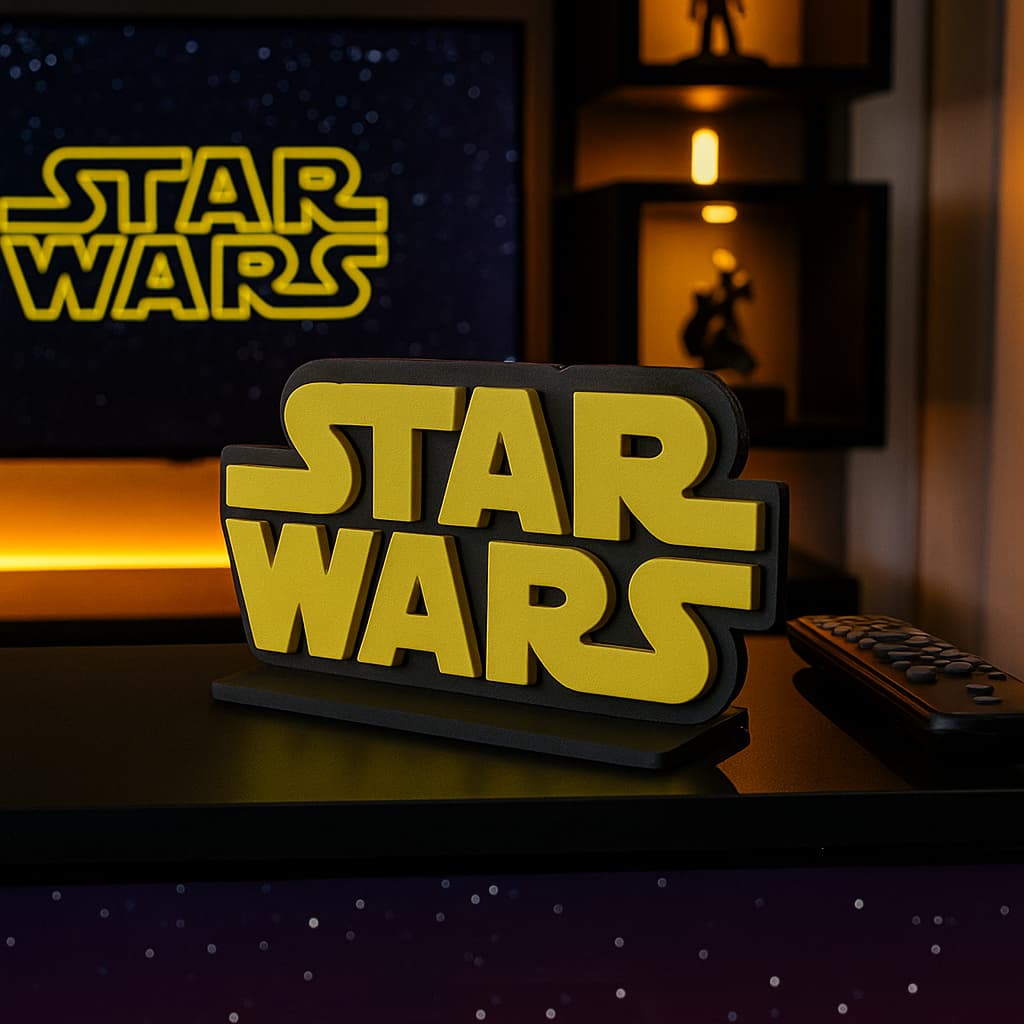 Letreiro Placa Gamer Símbolo Geek Logo Jogo Filme Star Wars Mandalorian Setup Gamer