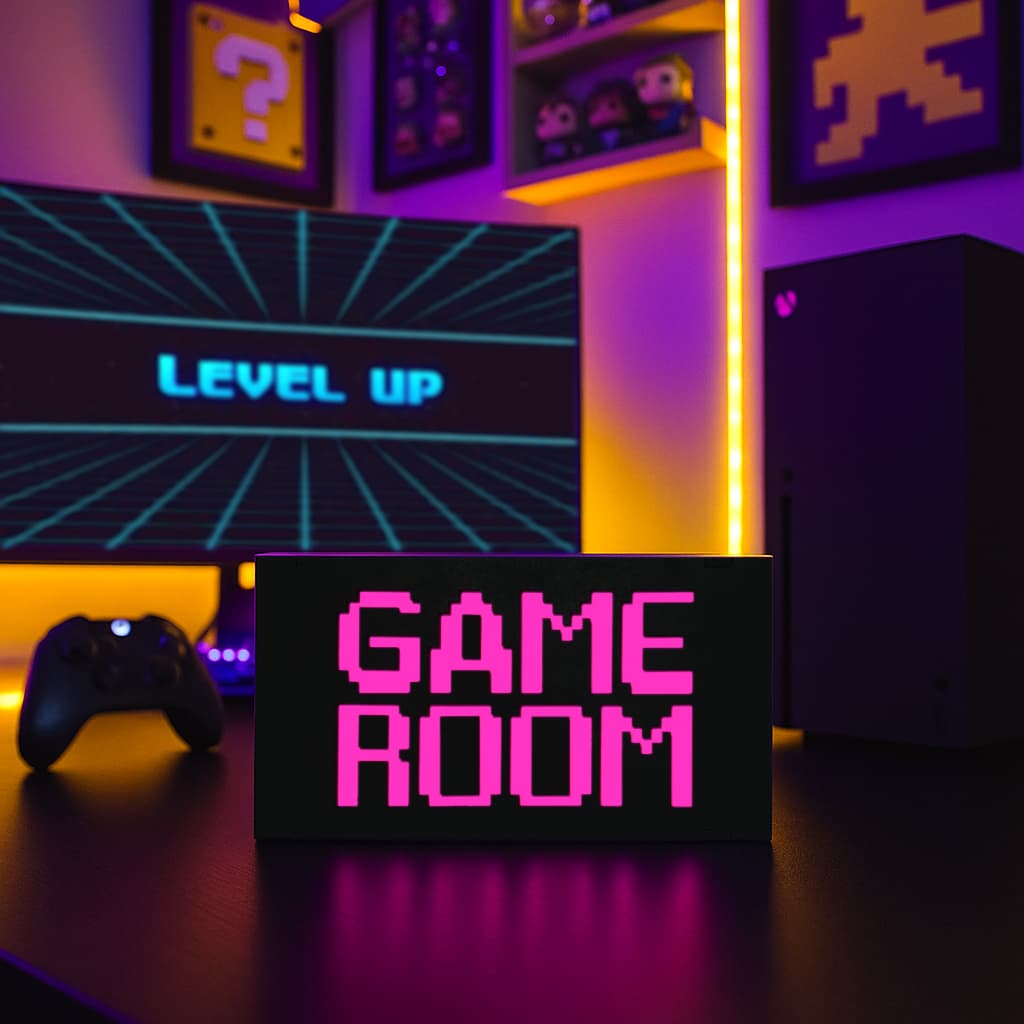 Luminária de mesa Gamer Exclusiva Game Room Com Led Bivolt Setup Gamer