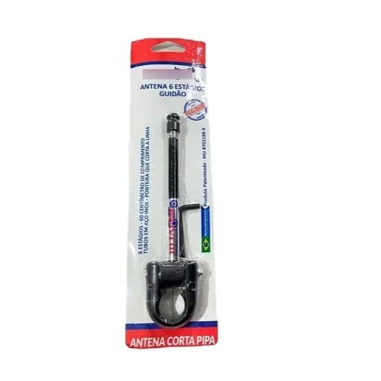 ANTENA 6 ESTAG GUIDAO 7/8 E 1"C/RED INOX ABRAC FIBRA PRETA