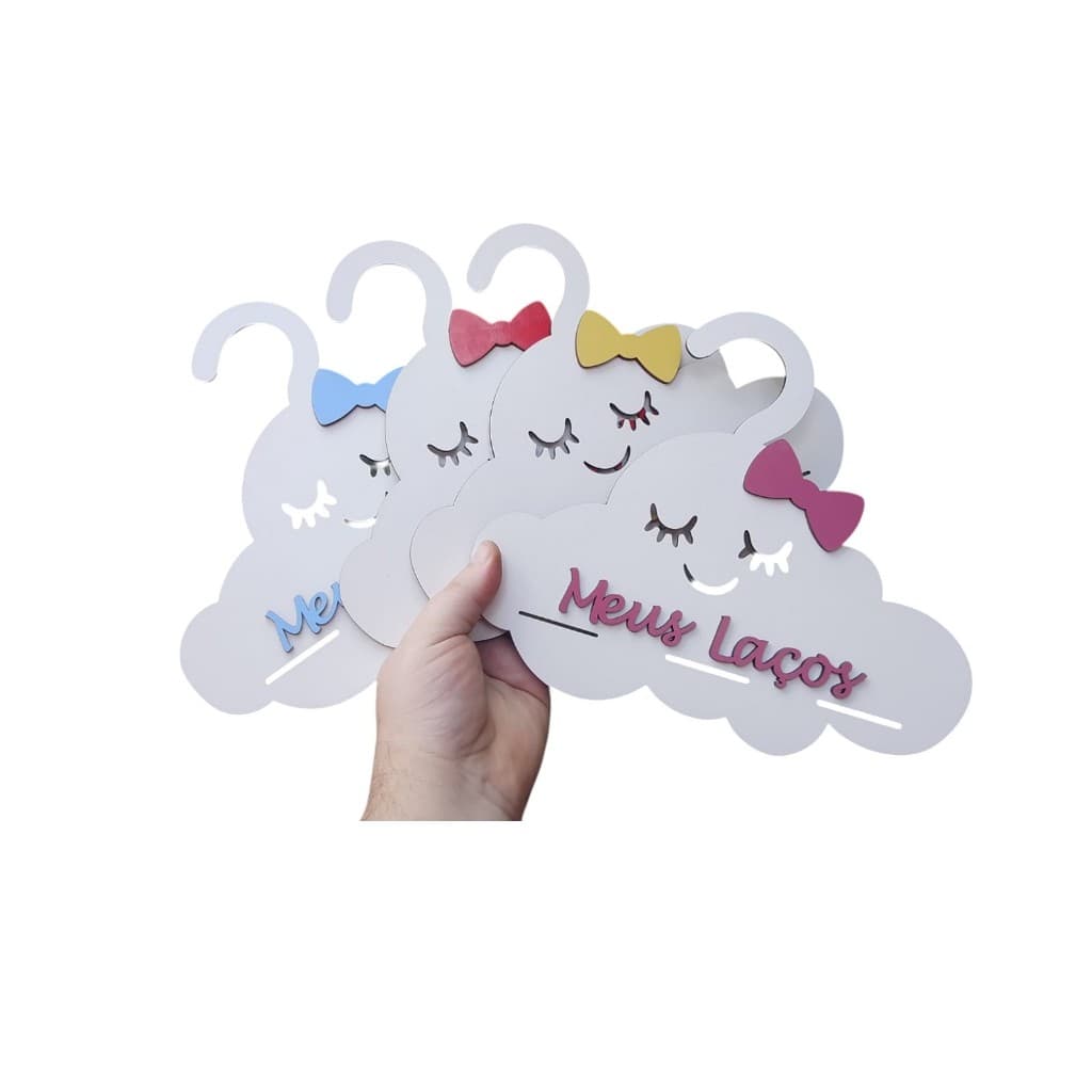 Kit 10 Cabide Porta Laço Infantil Fita para cabelo de Menina  Meus Lacinhos Decorativo, Varias cores