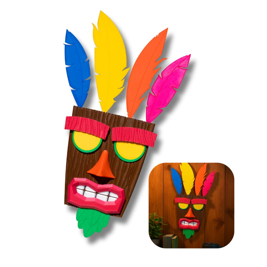Máscara Aku Aku Crash - Decoração ENVIO IMEDIATO