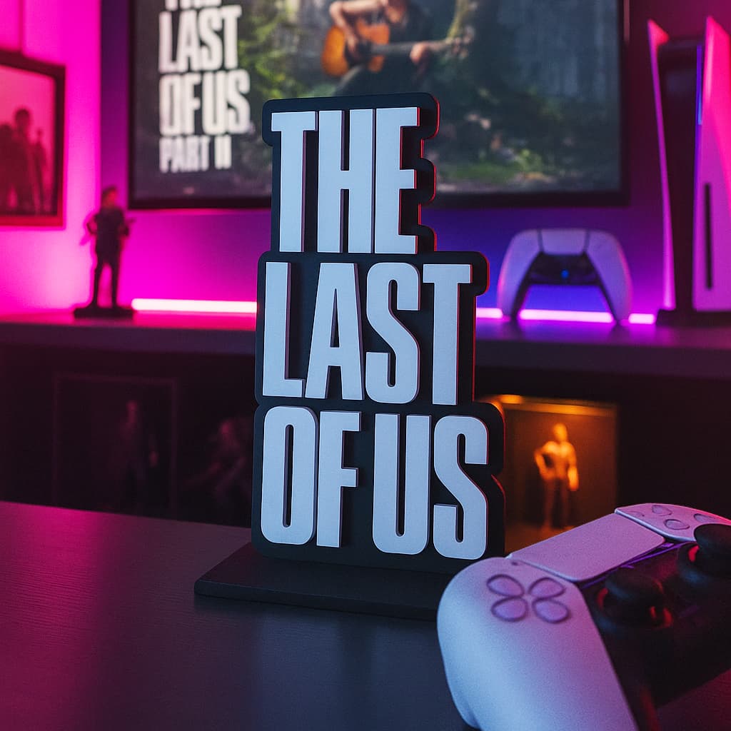 Letreiro Placa Gamer Símbolo Geek Logo Jogo Serie The Last Of Us Ellie Joel Presente Setup Gamer