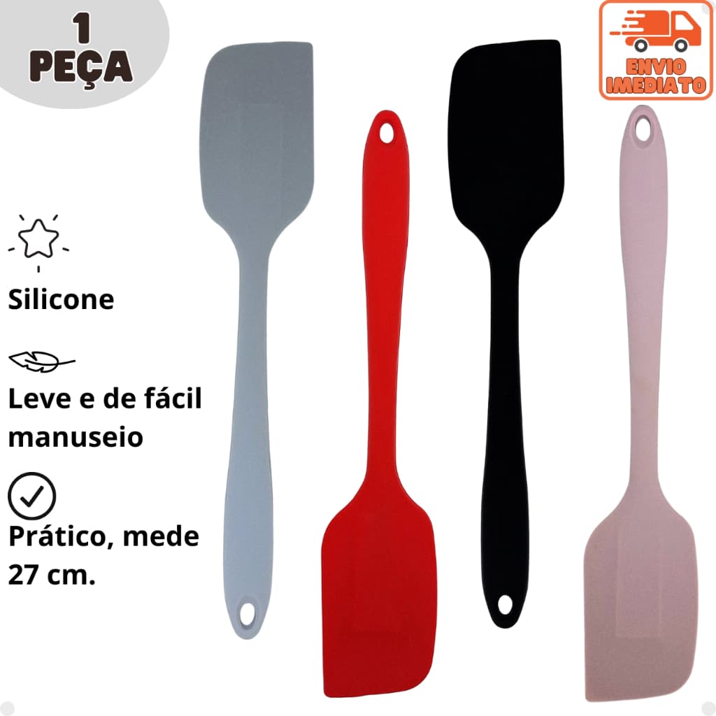 Espátula Reta de Silicone Pão Duro Grande, Raspadora, melhores utensílios para sua cozinha
