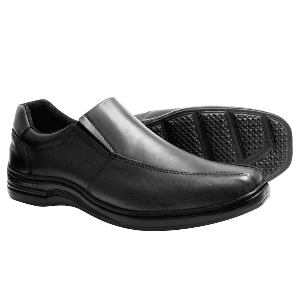 Sapato Social Confort Masculino Couro Legitimo Calço Pratico Estilo Moderno Ideal Para Negocios
