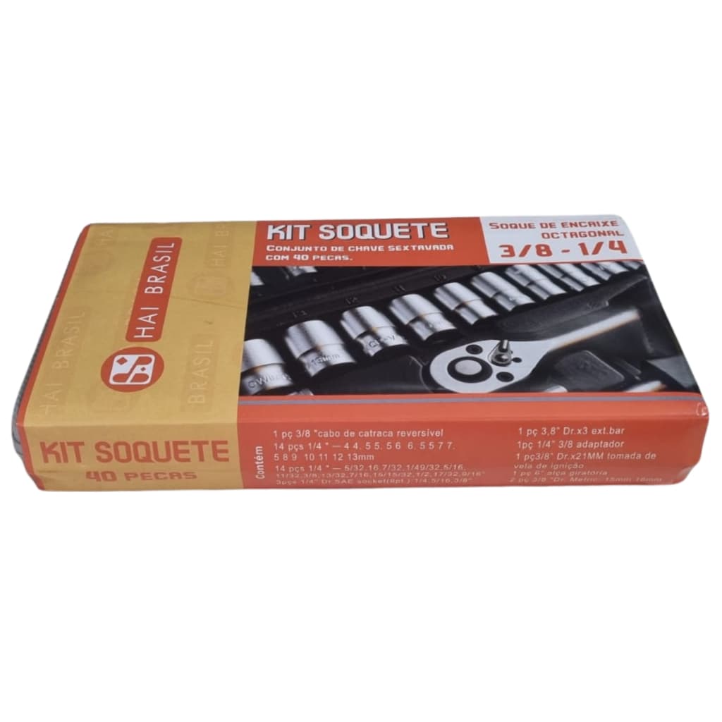 Kit Chave Catraca Reversível com Estojo de Transporte – Adaptadores, Soquetes e Bits para Reparos Domésticos