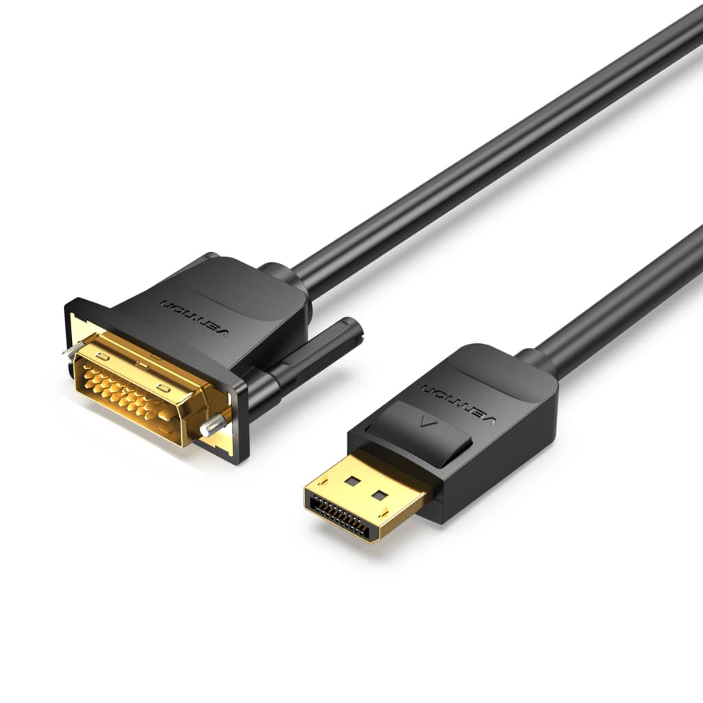Vention  -Cabo DisplayPort DP para DVI (24+1) Full HD 1080P – Pc, Notebook, Monitor, Projetor