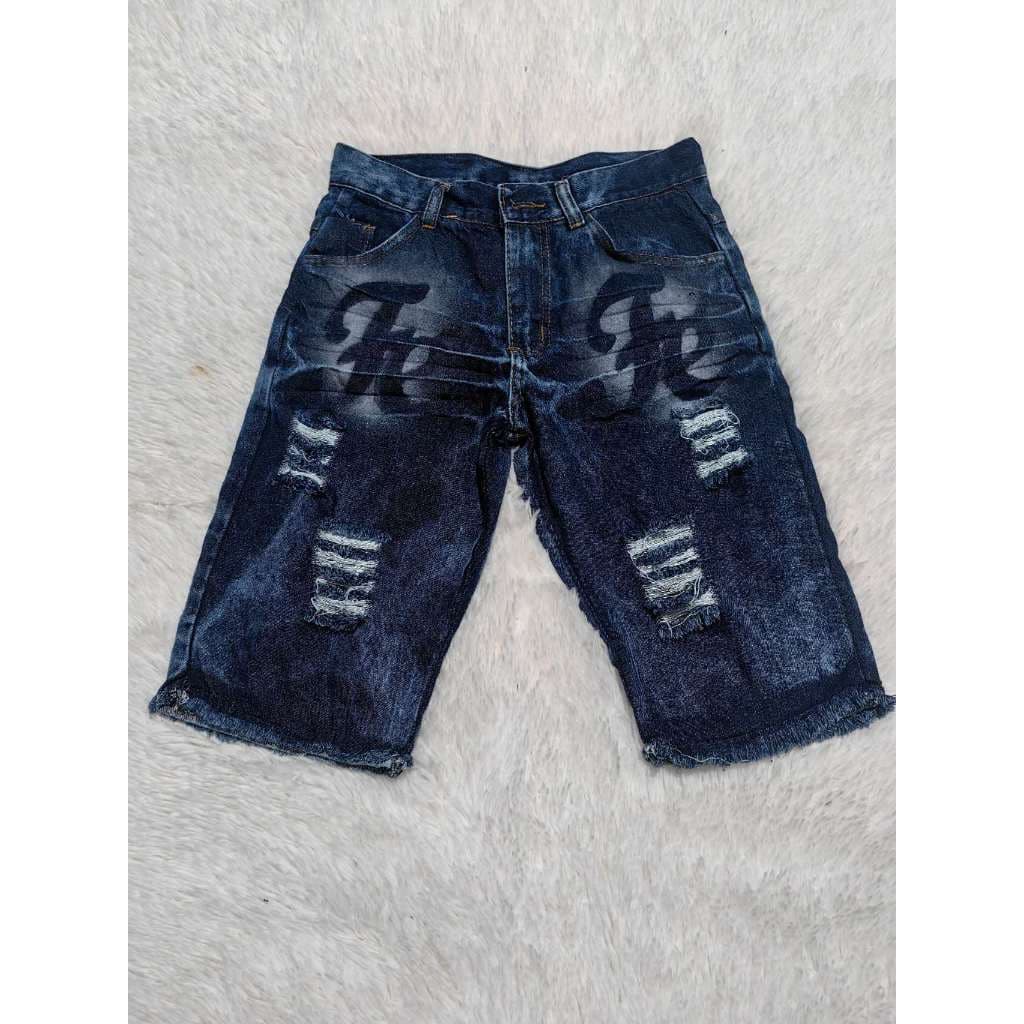 Modas Bermuda Masculina Bermuda Jeans rasgada Reveillon Verao