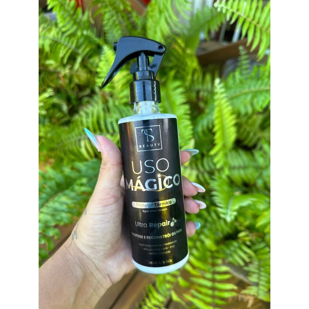 Protetor Térmico Uso Mágico 2 em 1 Reconstrói e Protege até  230c  200ml