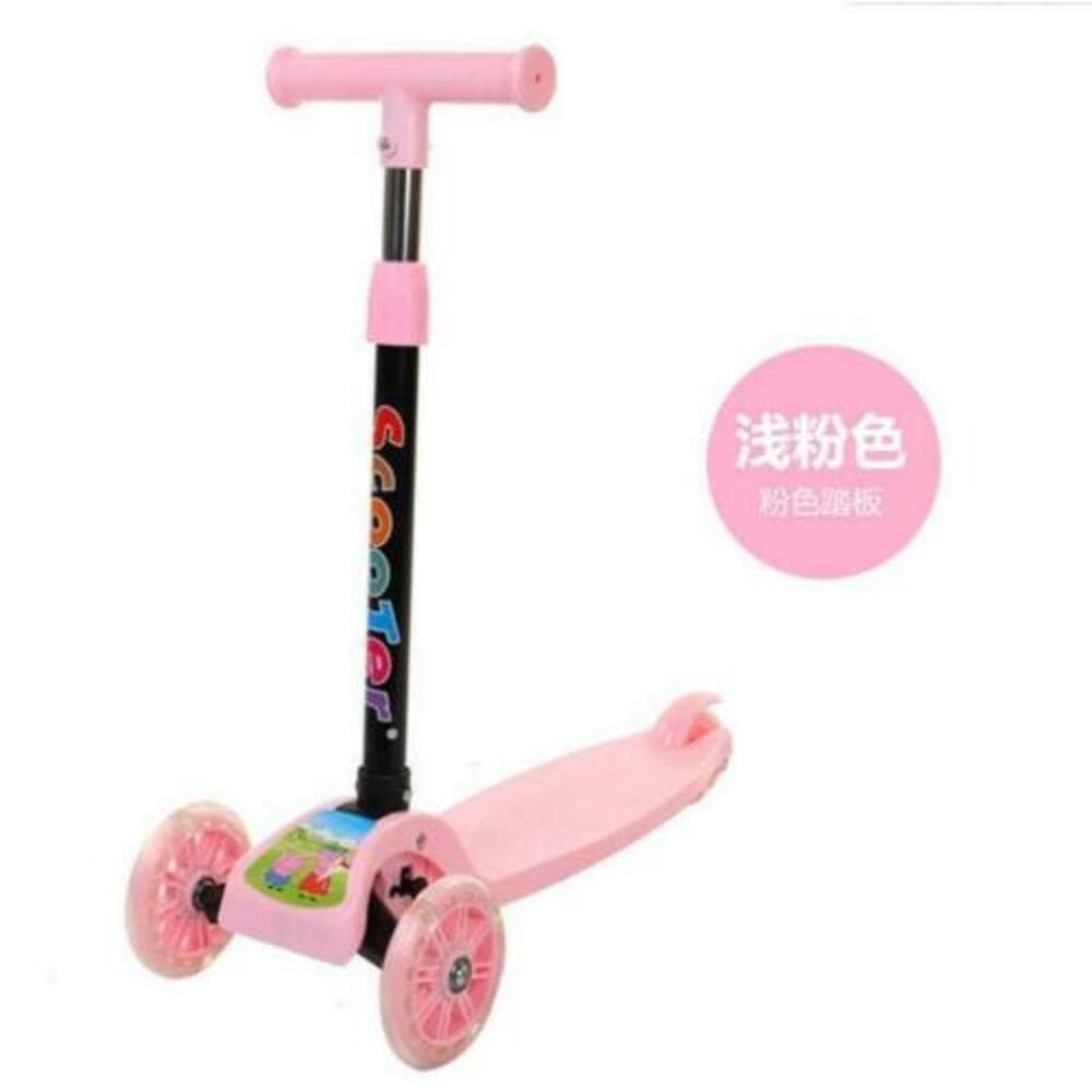Patinete Infantil 3 Rodas Com Led Até 50kg - Rosa - Scooter