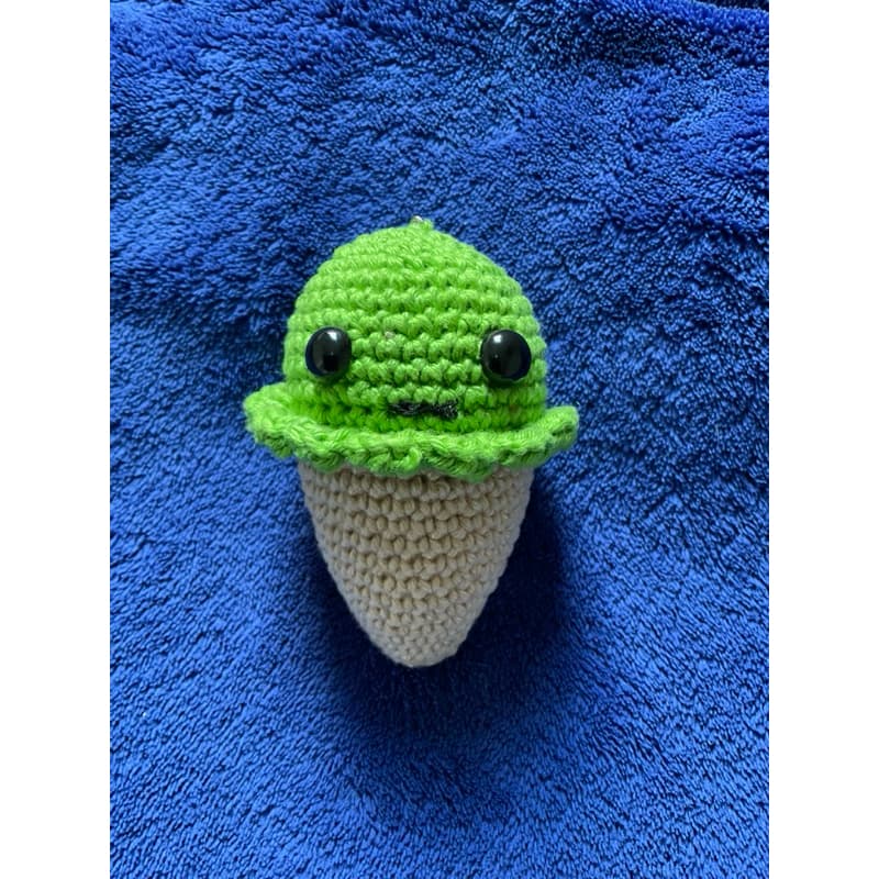 chaveiro Amigurumi de sorvete