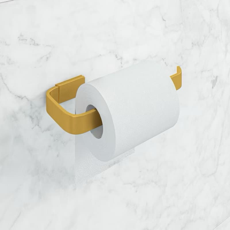 Porta-Papel Higiênico Dourado Quadrado