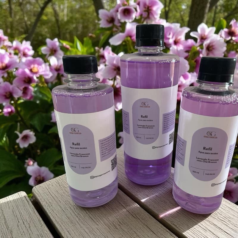 Água Perfumada para tecidos refil Lavanda Francesa 500 ml e 300 ml