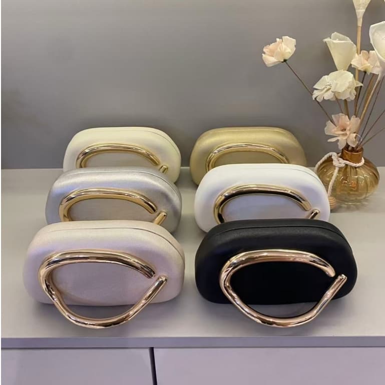 Bolsa feminina requintada para casamento, bolsa para madrinha, alça dourada WT188-99