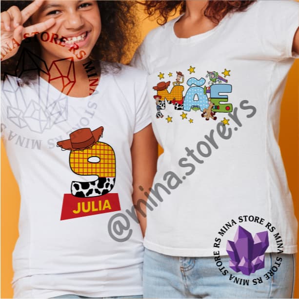 Camiseta Toda a Família Festa de Aniversário Toy Story