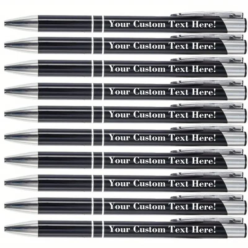 Kit 4 Canetas Metal Personalizadas A Laser Nome Logo Marca Celular Sua Assinatura