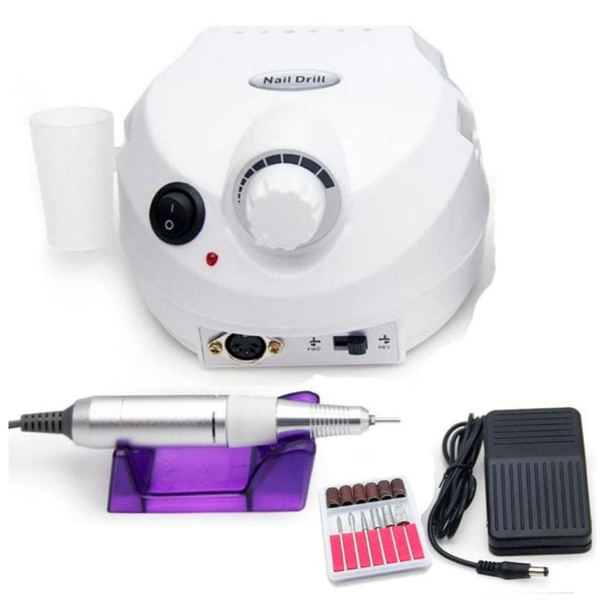 Lixadeira Porquinho Lixa Motor Unhas Elétrica 45000 Rpm Es1 Cor Branco