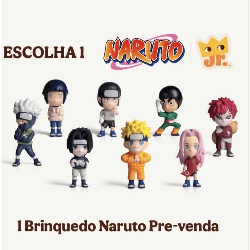 Personagens Brinde do Naruto Burguer King