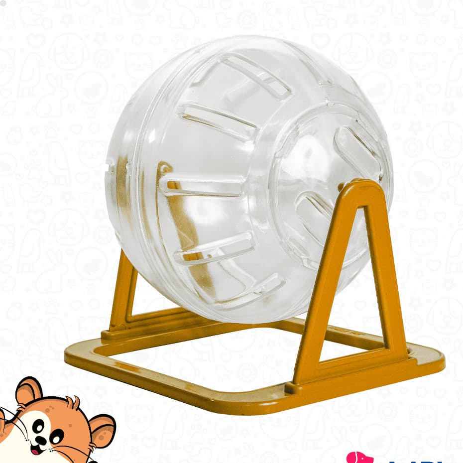 Globo de Exercícios Brinquedo Para Hamster Ramister Com Suporte Plástico Jel Plast
