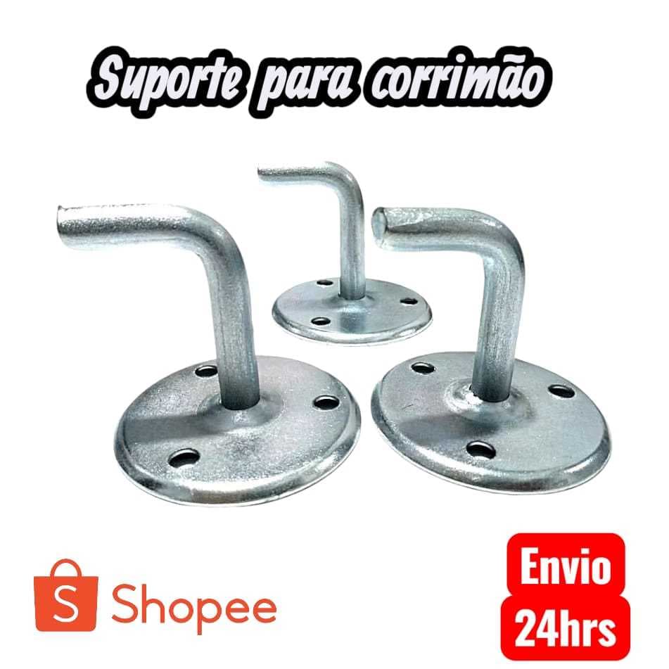 Kit 10 Suporte Para corrimão 7cm serralheiro