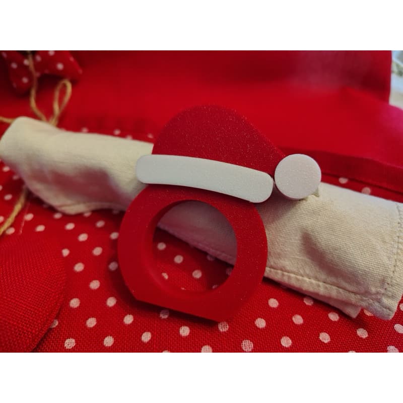 Kit porta guardanapo de natal papai noel / Argola de guardanapo de natal / Mesa posta