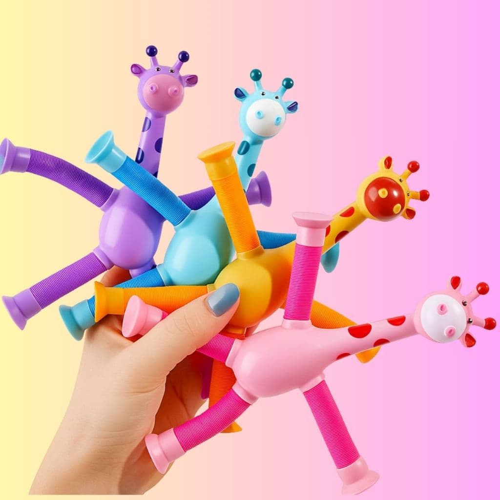 Girafinha que gruda brinquedo montessori girafinha ventosa brinquedo bebe e criança
