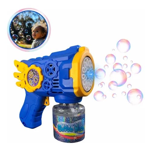 Máquina de bolhas de sabão colorida, brinquedo automático com luzes e asas, adequado para crianças