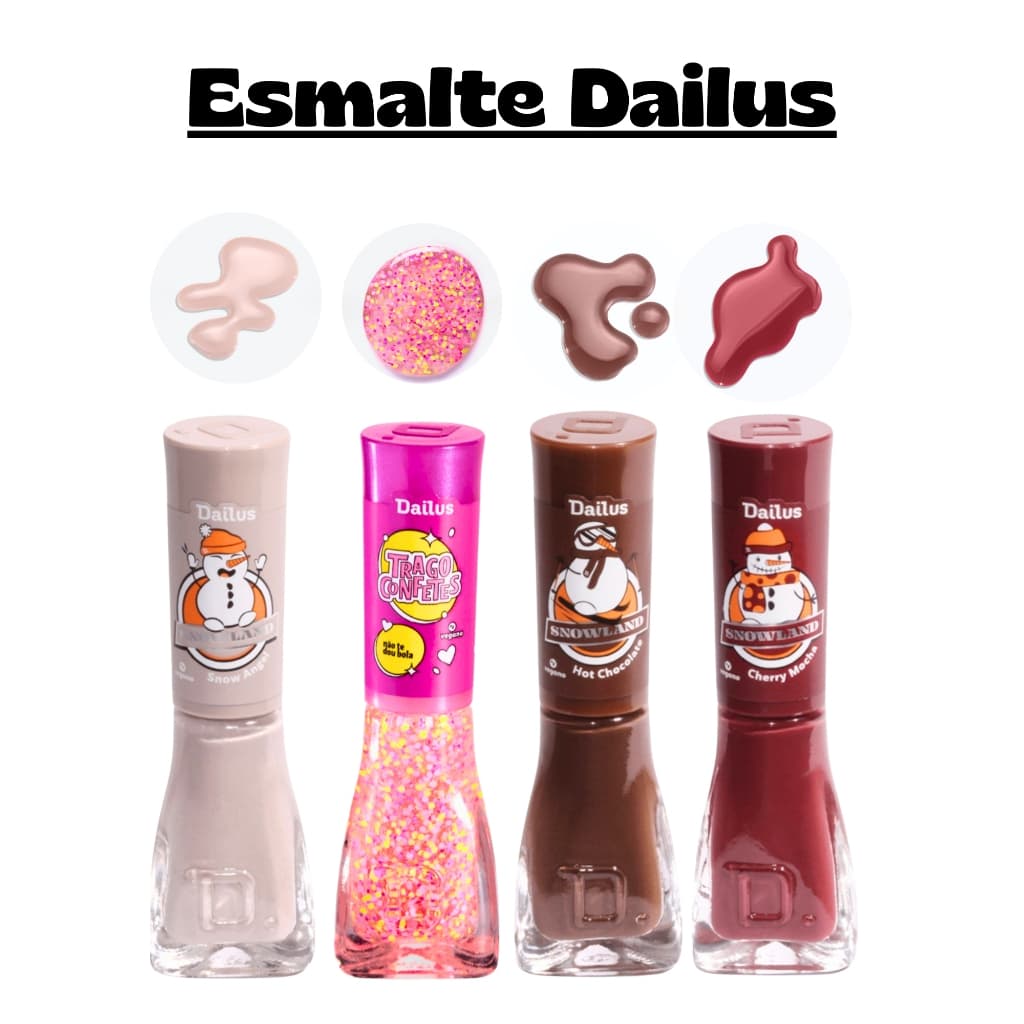Kit Esmalte Dailus Coleção Snowland 2 Cores Cremosas- kit com 2 esmalte