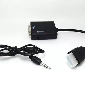 Adaptador Conversor HDMI Para VGA Com Saída P2 De Áudio