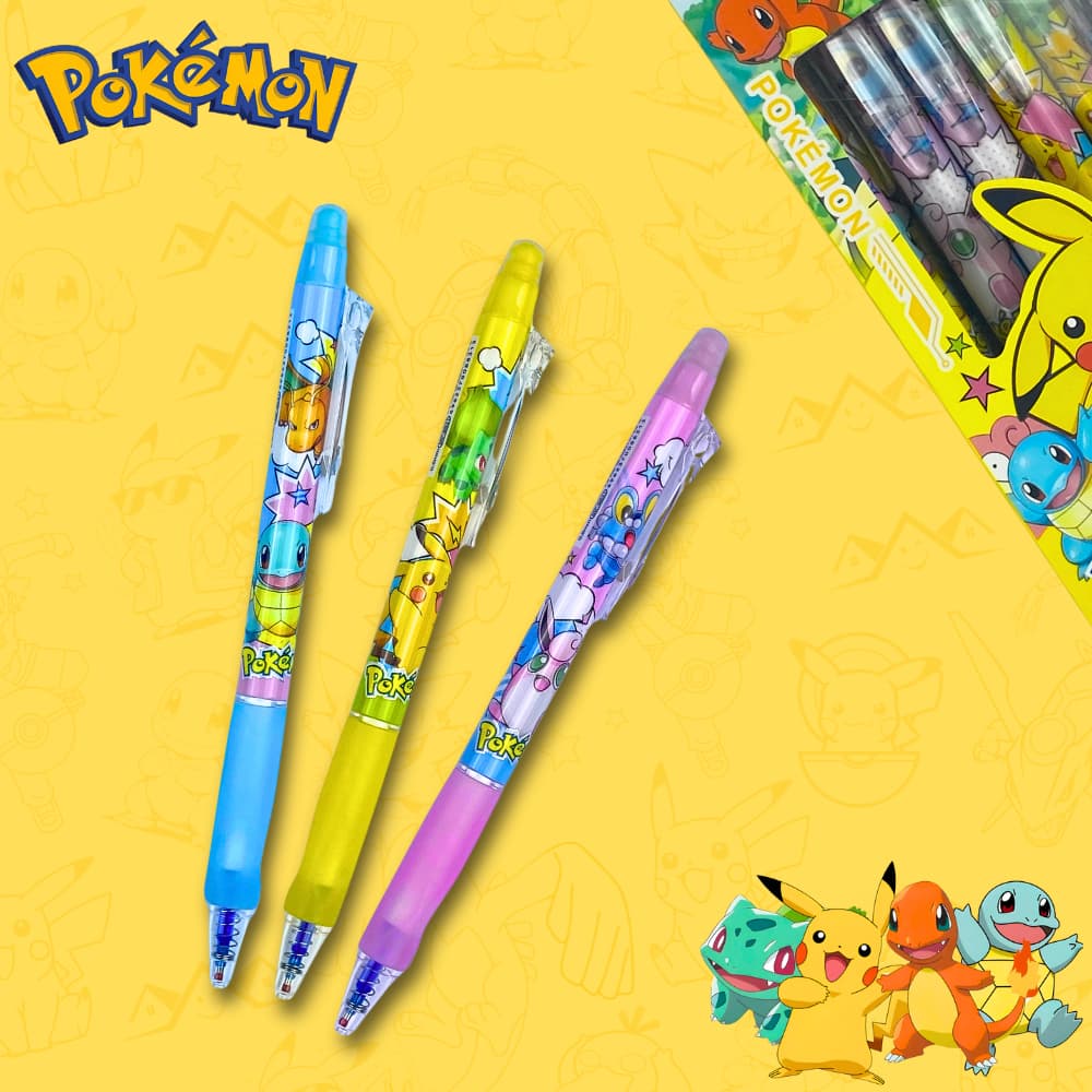 Caneta Apagável Pokémon | Papelaria Kawaii | Material Escolar ou Escritório