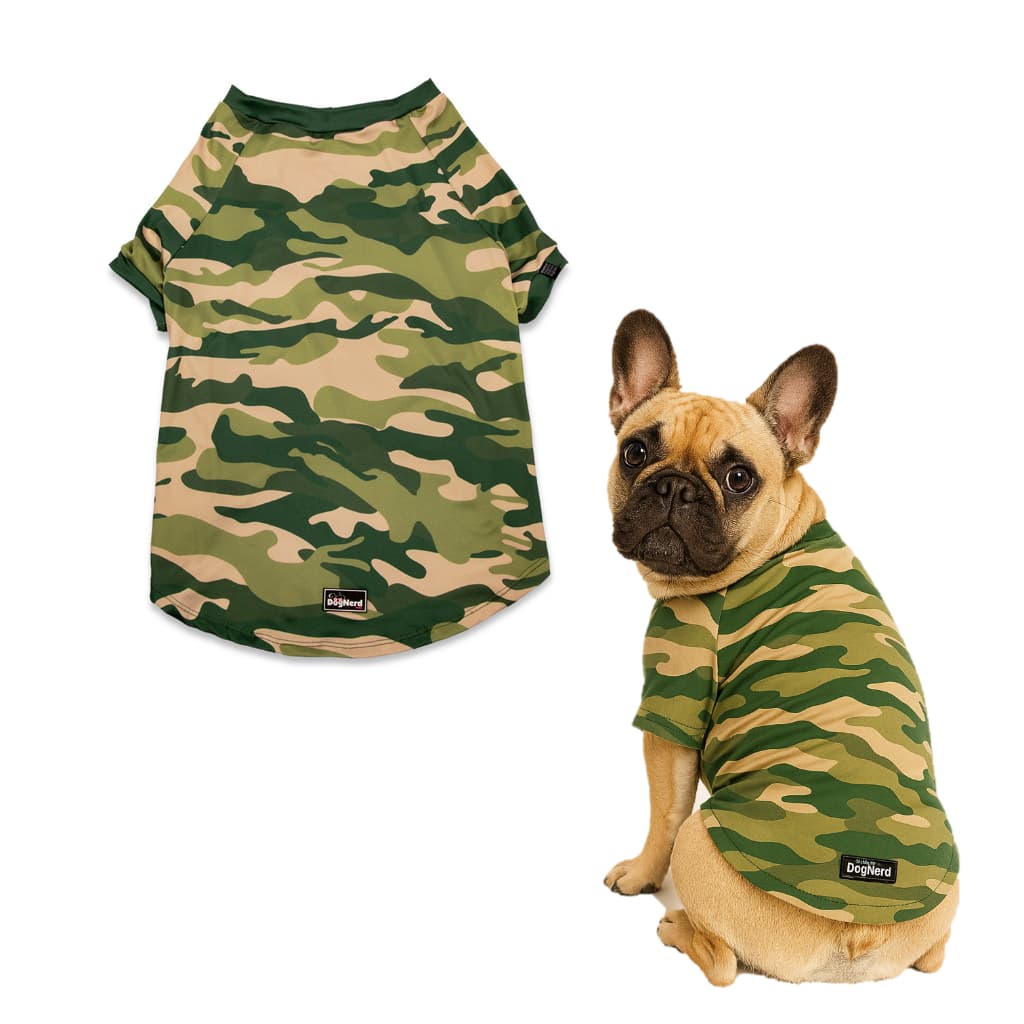 Camiseta Pet Camuflada Verde ou Rosa Proteção UV Inverno Primavera Verão Para Cachorros e Gatos Port