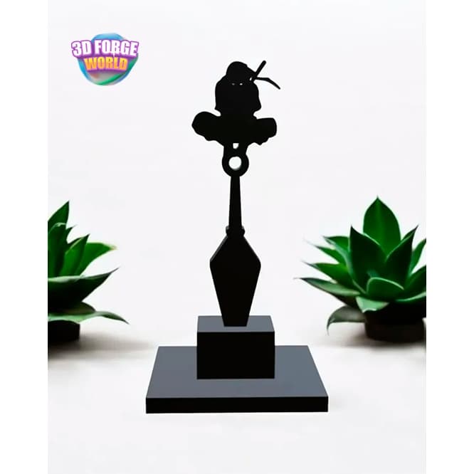 Estatueta Itachi sobre Kunai – Arte Decorativa Geek