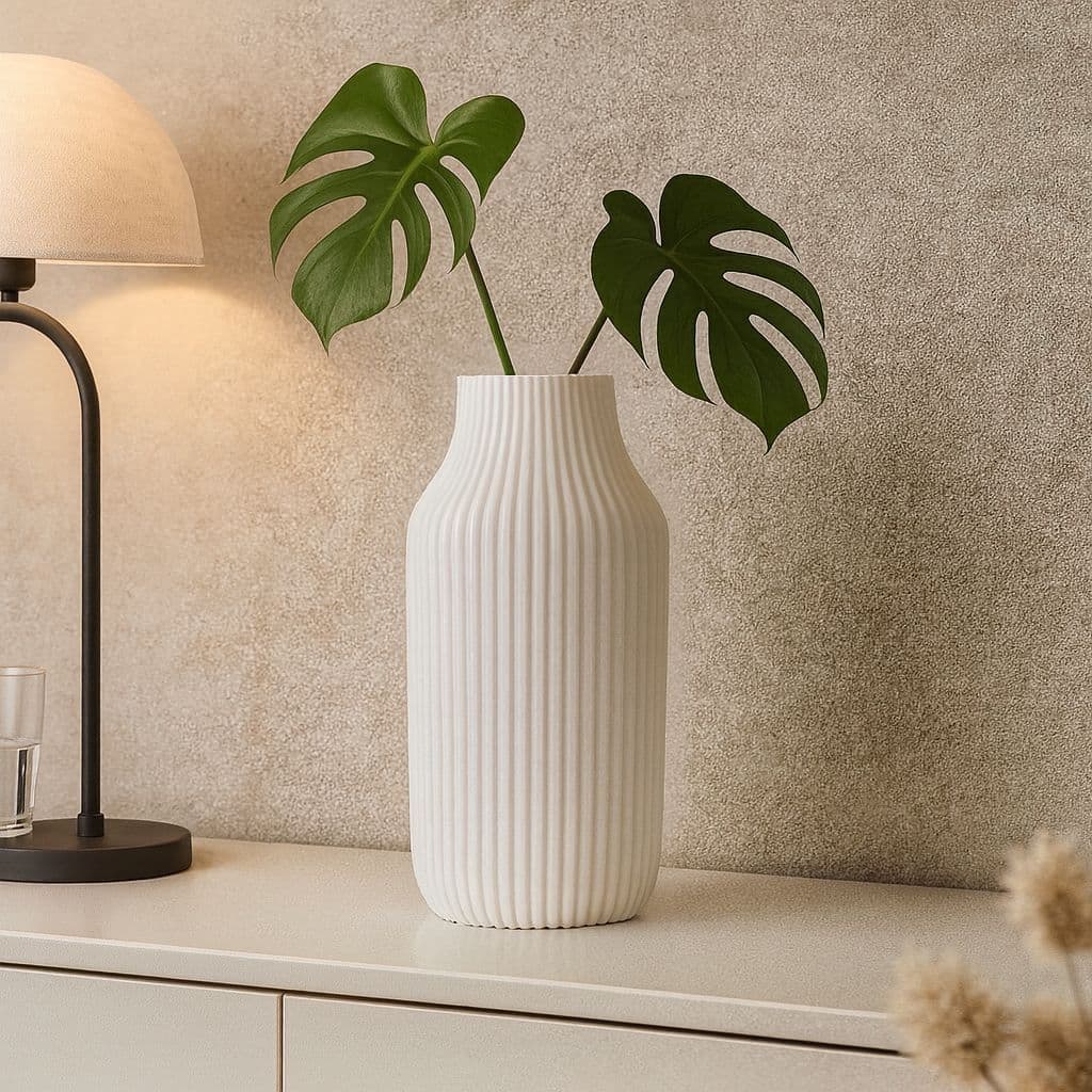 Vaso Decorativo Para Flores Enfeite Mesa Quarto Sala Cozinha Cor Branco