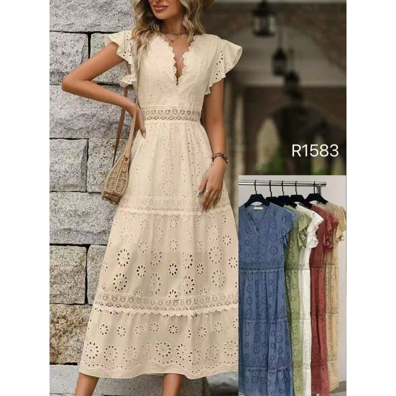 Vestido lese longo moda feminino 1583