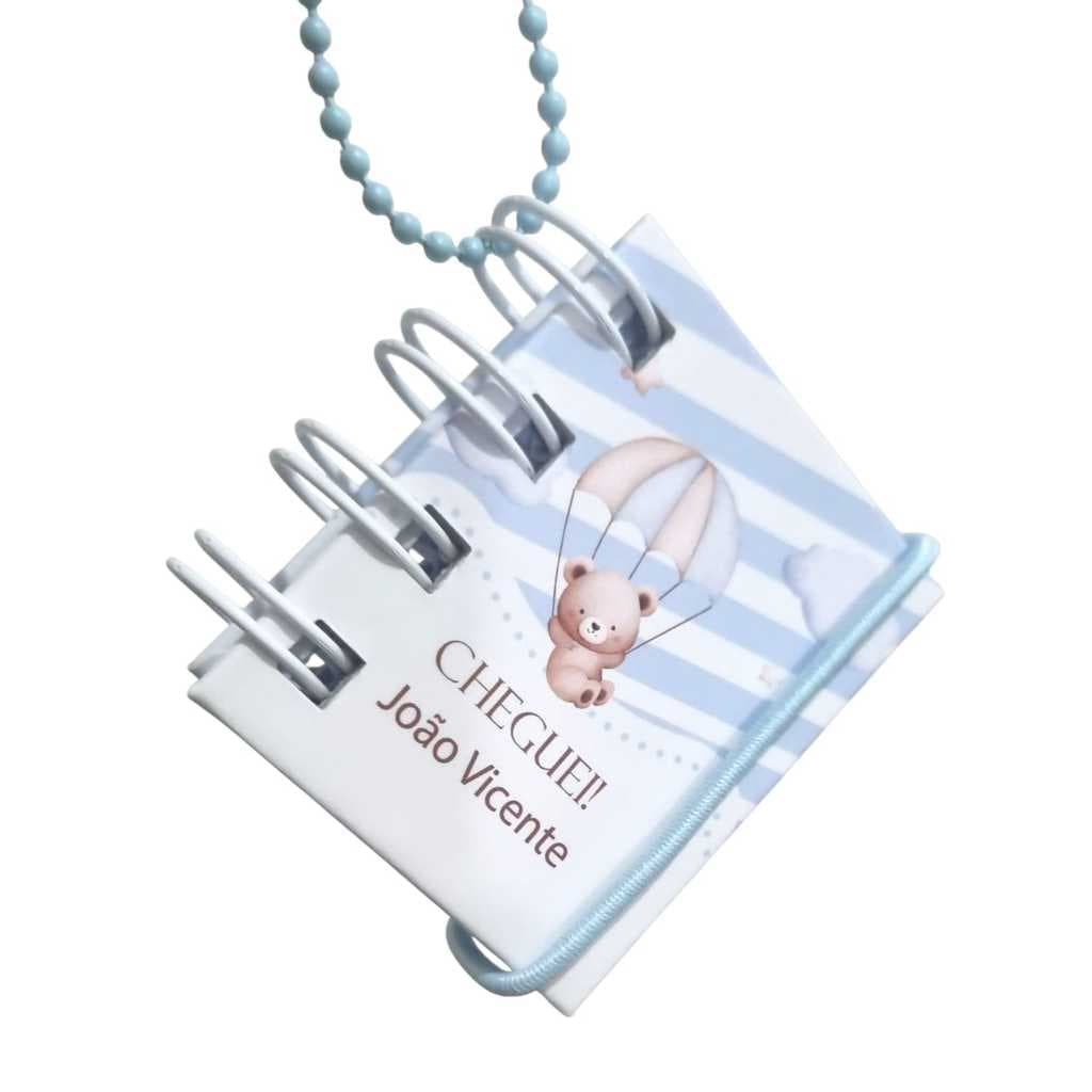 Lembrança de Nascimento | Chaveiro Mini Bíblia Personalizada com Nome