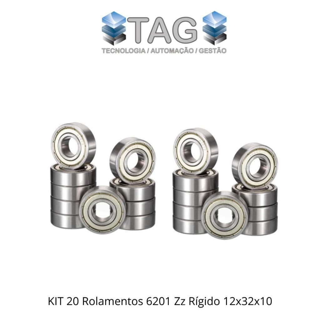 20 PEÇA ROLAMENTOS 6201 12X32X10 Motor de tanquinho, Automatizador