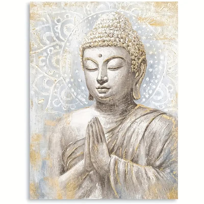 Impressão em Tela do Buda Alegre - Arte de Parede Vibrante para Decoração