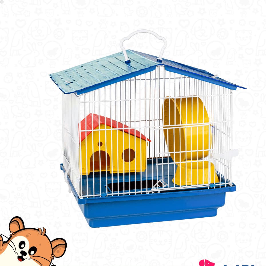 Gaiola Hamster Mercol, Gerbil, Rato Twister Roedores 1 Andar com Teto Plástico Jel Plast