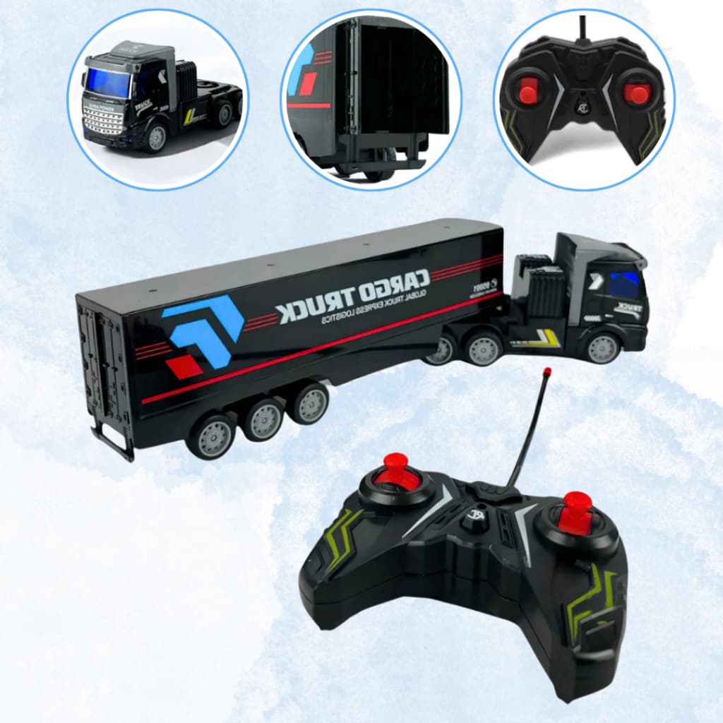 Carrinho Controle Remoto Caminhão Cargo Truck Com Bateria Recarregável por USB