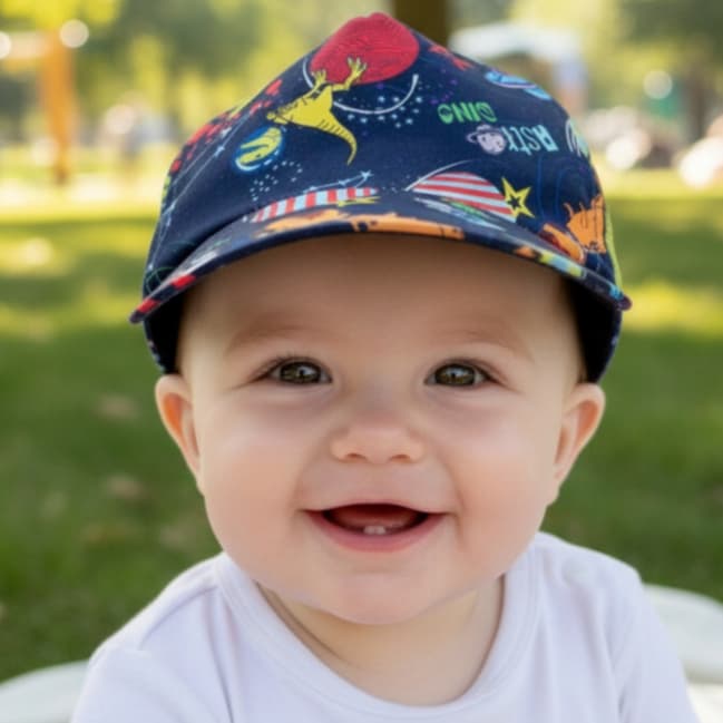 Boné Bebê Estampado Infantil – Proteção UV e Conforto para os Pequenos