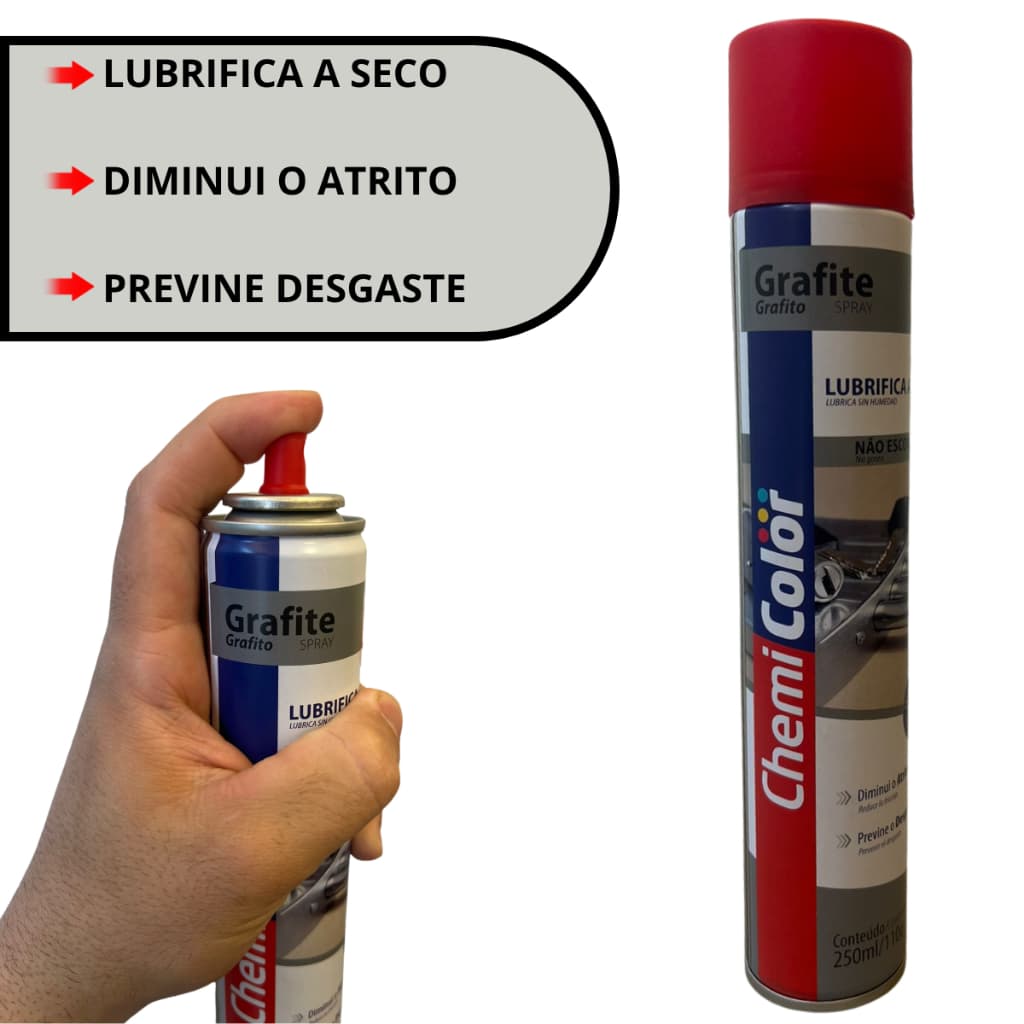 Grafite Spray Lubrificante A Seco Diminui Atrito E Desgaste