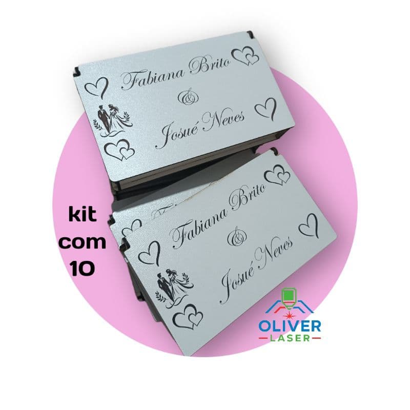 kit com 10 Caixinhas para convites/lembrancinhas de casamento