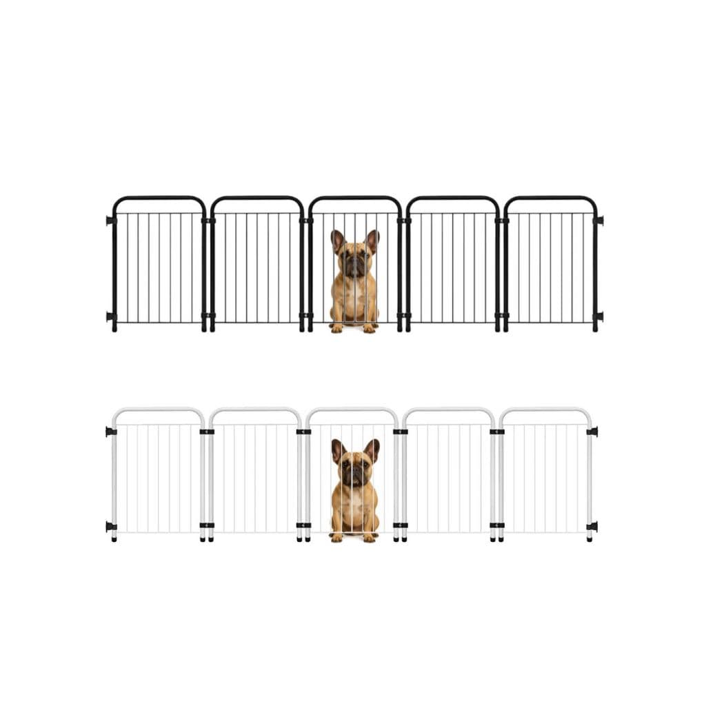 Cercado Pet Dobrável Portátil 5 Módulos 163×51 cm em Aço Grade de Segurança para Cachorro
