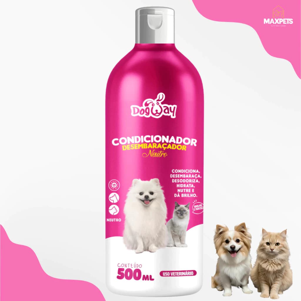 Condicionador desembaraçador todos tipos de pelos cães e gatos - banho e tosa Genial Pet 500 ml