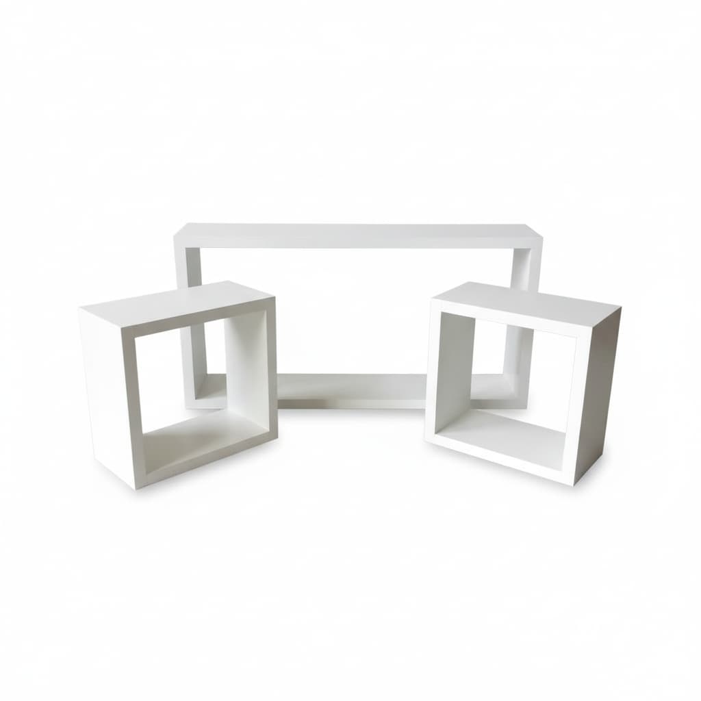 Kit 3 Nichos Branco em MDF Decorativo Sala, Quarto Banheiro Envio Montado