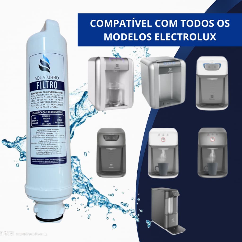 Filtro Refil Aquaturbo Compatível Electrolux PE11 PE11X PA21G PA26G PA31G
