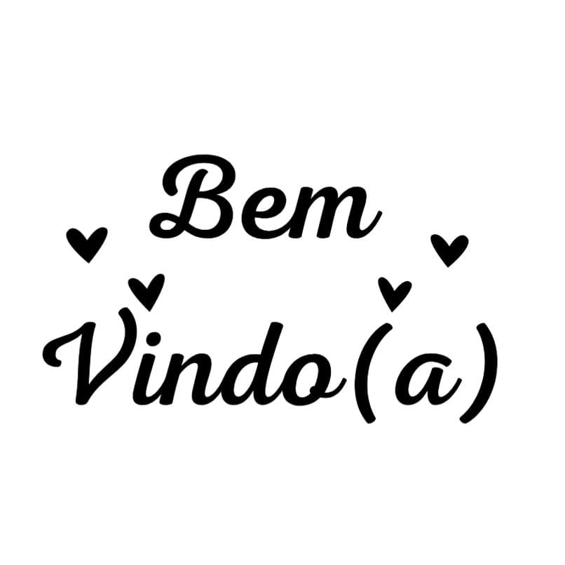 Kit com 10 Adesivos "Bem Vindo" com 7 cm de altura x 9 cm de comprimento! Fonte única..